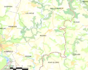 Poziția localității Arzano