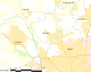 Poziția localității Bohars