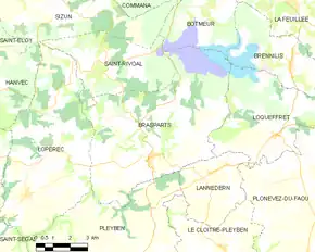 Poziția localității Brasparts