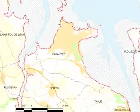 Poziția localității Carantec