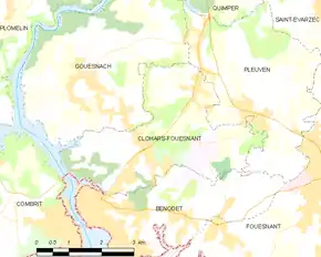 Poziția localității Clohars-Fouesnant