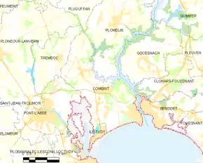 Poziția localității Combrit