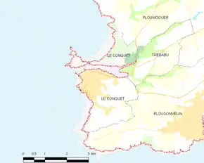 Poziția localității Le Conquet
