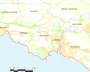 Poziția localității Esquibien