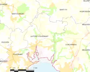Poziția localității La Forêt-Fouesnant