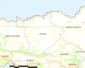 Poziția localității Goulien