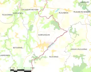 Poziția localității Guerlesquin