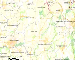 Poziția localității Guiclan