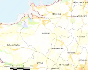 Poziția localității Guissény