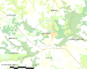 Poziția localității Huelgoat