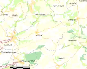 Poziția localității Irvillac