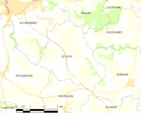 Poziția localității Le Juch