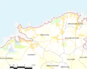 Poziția localității Kerlouan
