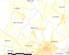 Poziția localității Kernouës