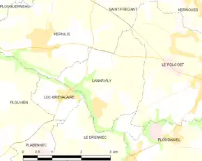Poziția localității Lanarvily