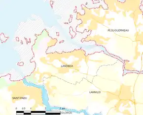 Poziția localității Landéda