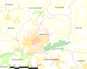 Poziția localității Landivisiau