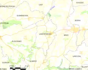 Poziția localității Landrévarzec