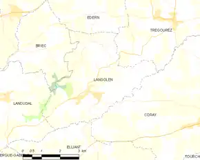 Poziția localității Langolen