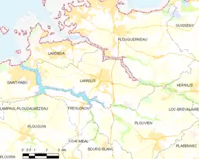 Poziția localității Lannilis