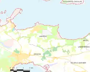 Poziția localității Lanvéoc