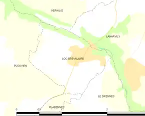 Poziția localității Loc-Brévalaire