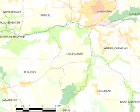 Poziția localității Loc-Éguiner