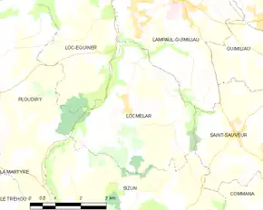 Poziția localității Locmélar