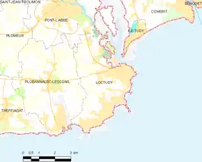 Poziția localității Loctudy