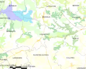 Poziția localității Loqueffret