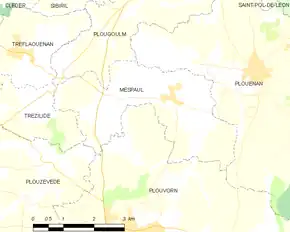 Poziția localității Mespaul