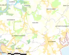 Poziția localității Pleuven