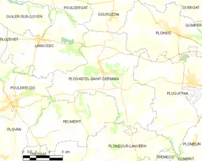 Poziția localității Plogastel-Saint-Germain