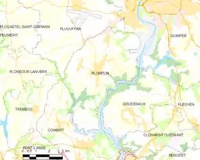 Poziția localității Plomelin