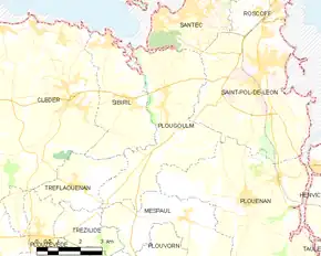 Poziția localității Plougoulm