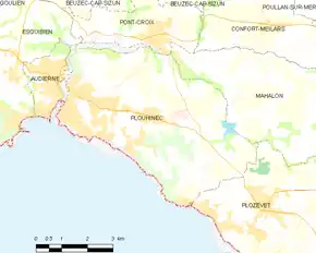 Poziția localității Plouhinec