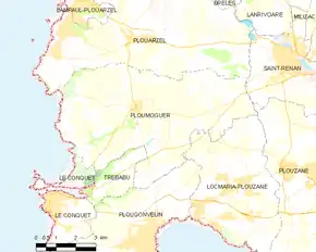 Poziția localității Ploumoguer