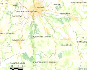 Poziția localității Plourin-lès-Morlaix