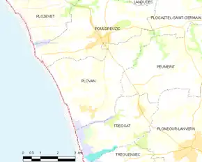 Poziția localității Plovan