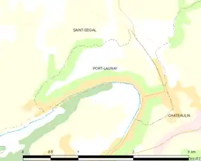 Poziția localității Port-Launay