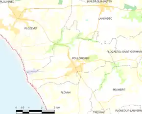 Poziția localității Pouldreuzic