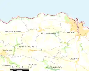 Poziția localității Poullan-sur-Mer