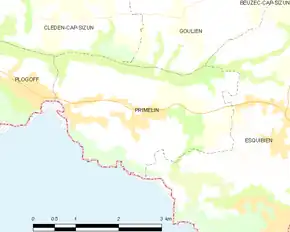 Poziția localității Primelin
