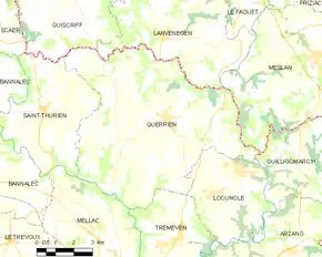 Poziția localității Querrien