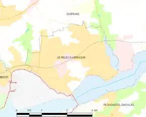 Poziția localității Le Relecq-Kerhuon