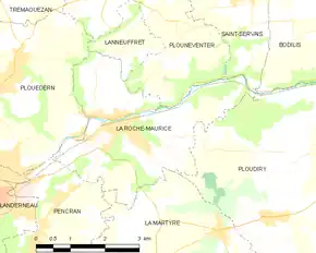 Poziția localității La Roche-Maurice