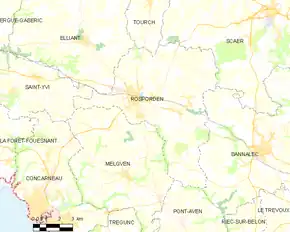 Poziția localității Rosporden