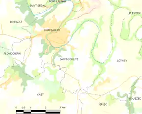 Poziția localității Saint-Coulitz