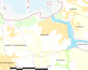 Poziția localității Saint-Pabu