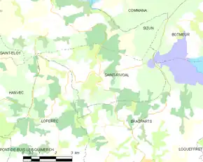 Poziția localității Saint-Rivoal